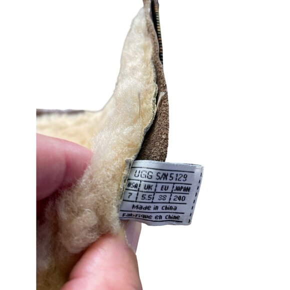 Ugg Australia Womens Brown Mid-Calf Leather sheep  fur Boots Size 7 SKU 8586 - Picture 11 of 15